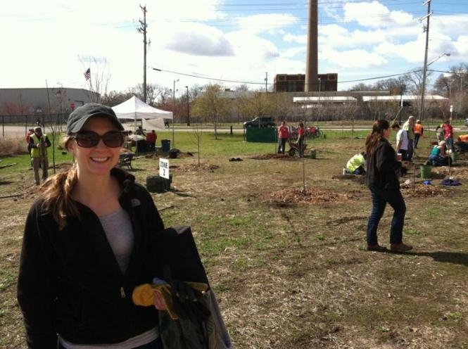 company event planting trees arbor day