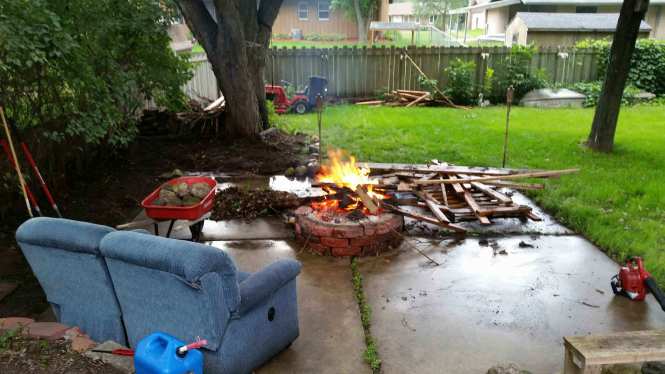 backyard bonfire couch