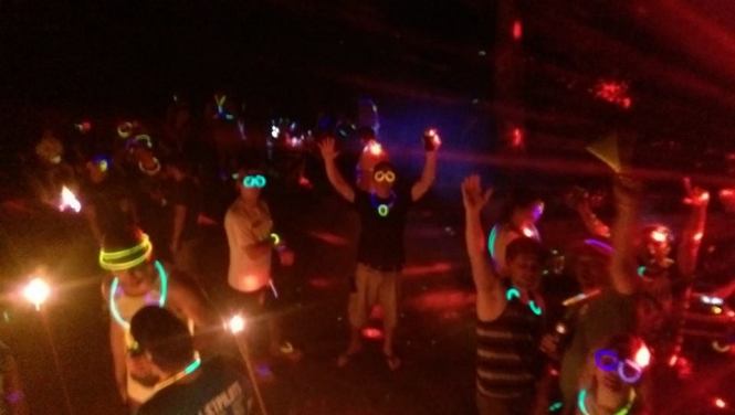 glow stick outdoor dance party rave