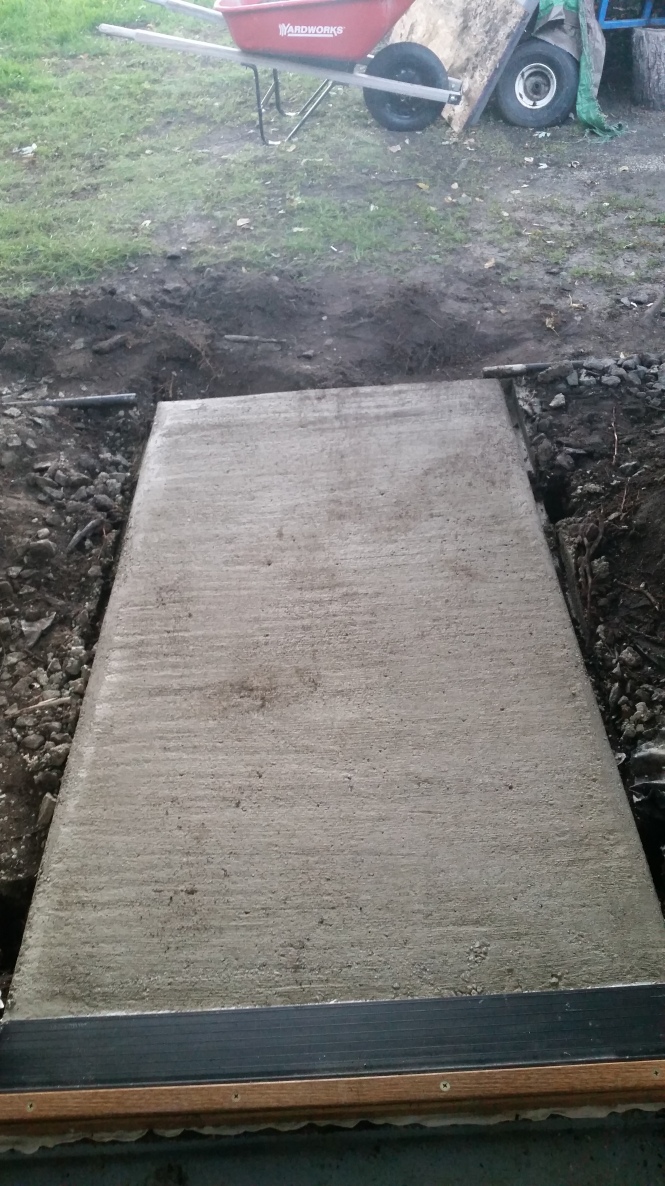 making a concrete slab ramp